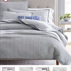 West Elm - king size cotton cloud jersey duvet cover and shams